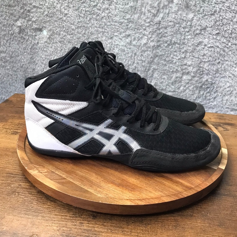 Asics Matflex 6 Wrestling Shoes Mens 10.5 Black/White MMA Gym Boxing Sneakers